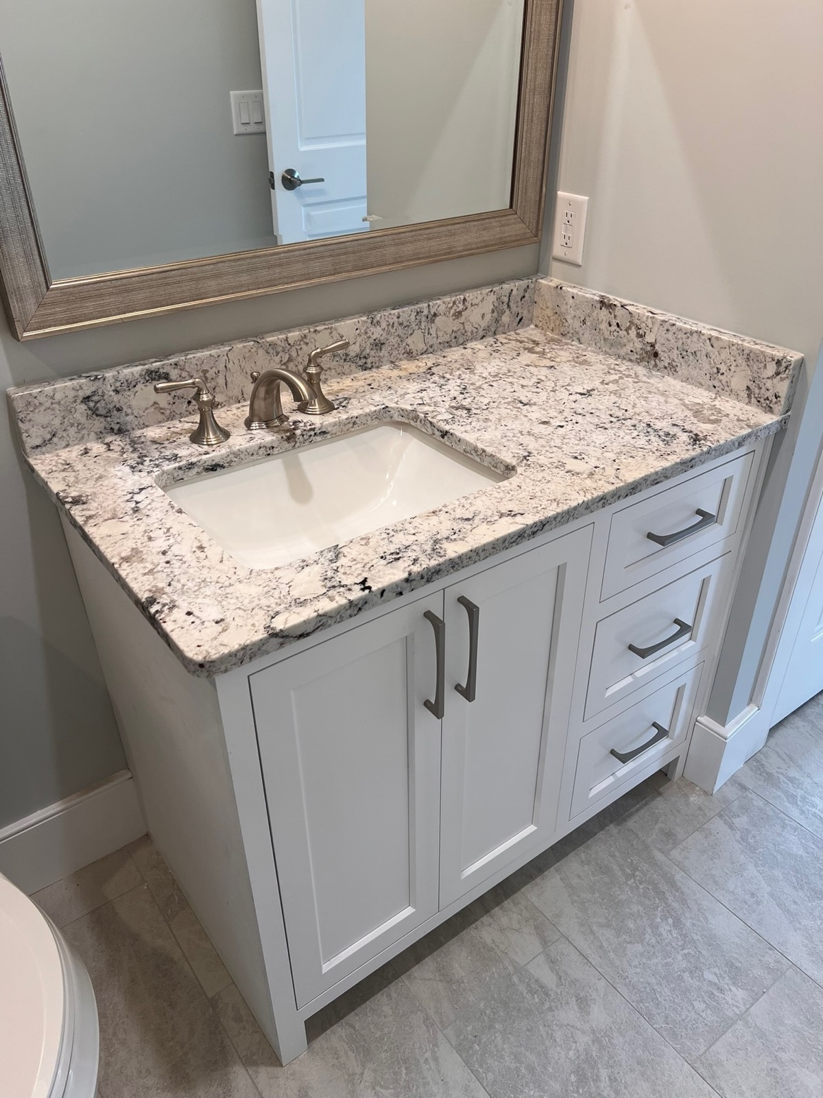 Bathroom granite vanity