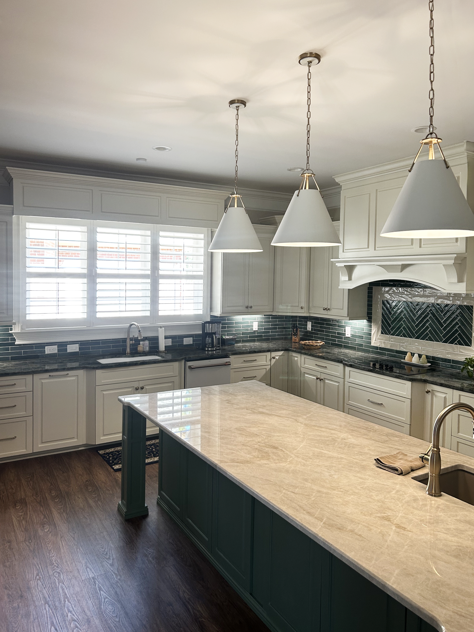 Kitchen granite countertop detail