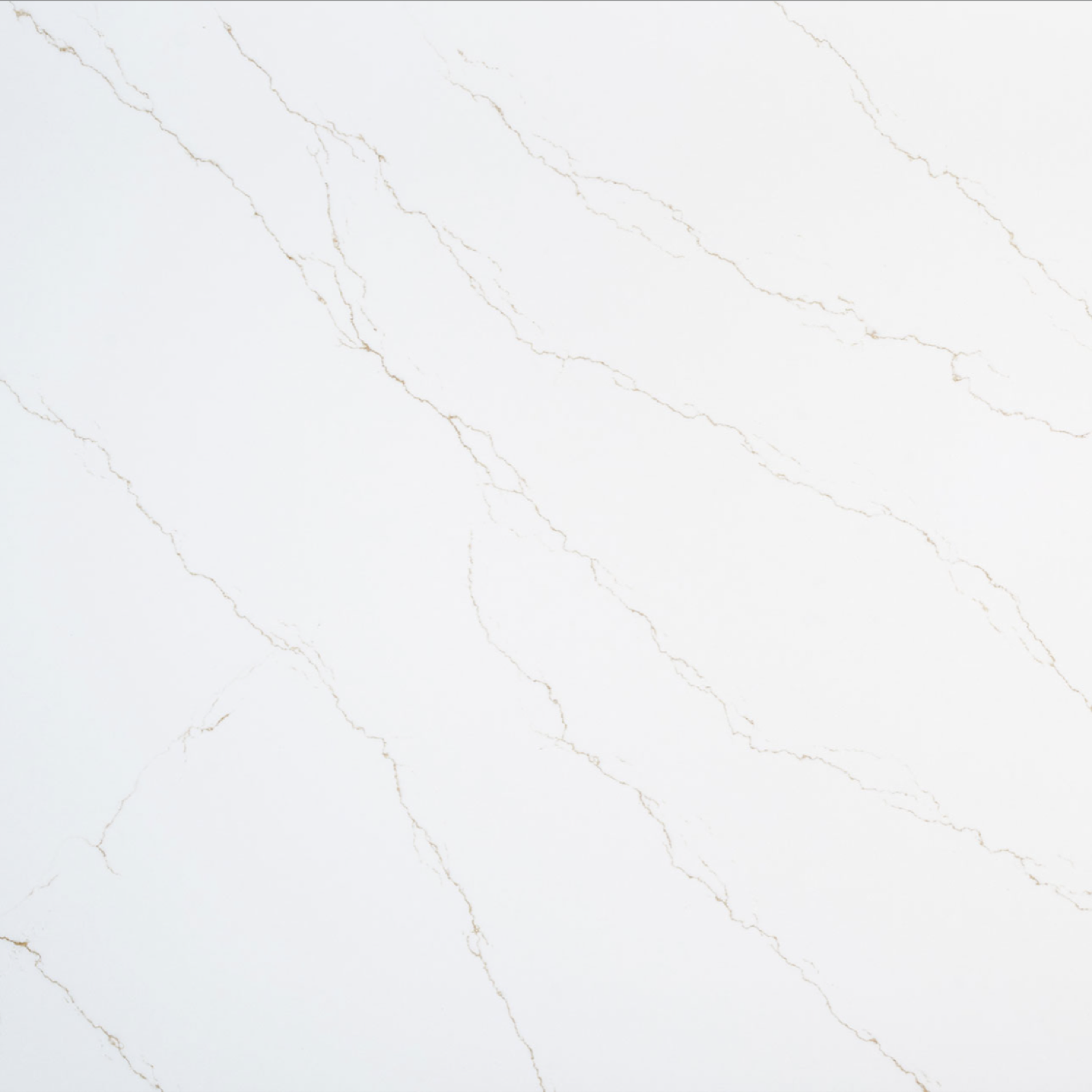 Quartz slab with soft veining